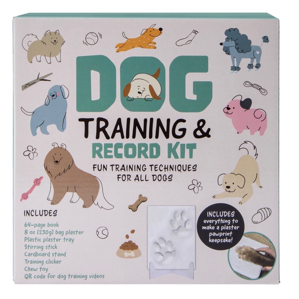 Dog Training & Record Kit plaster paw print